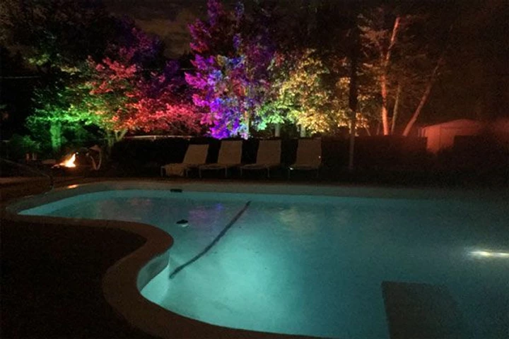 Pool Lighting at night